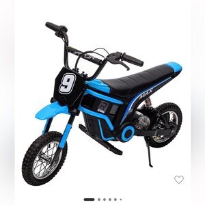Kids Blue Ride-On Motocross Dirt Bike